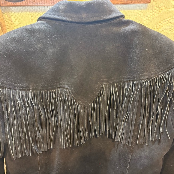 PIONEER Women's Black Fringe Blazer jacket size Medium Large - Picture 6 of 12